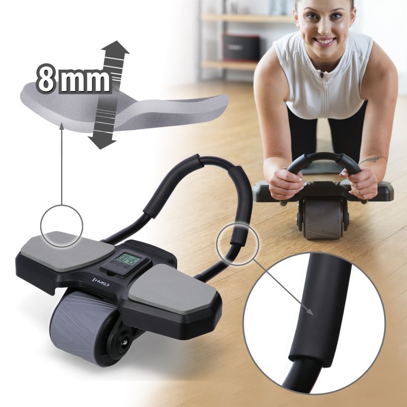 HMS Ka10 Black Abs Wheel Automatic Wheel For Exercising The Abdominal Muscles With Support fekete táska 17-38-033