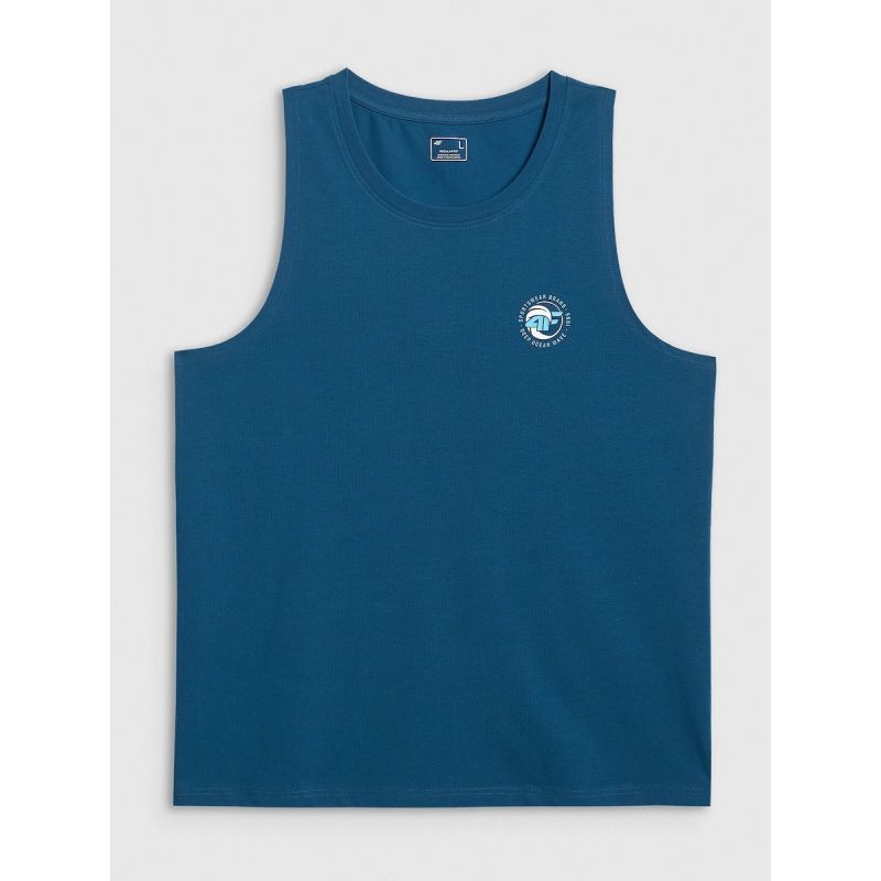 4F Men's regular sleeveless T-shirt with print póló
