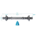Enero Short Bar 35 Cm + Fit Clamps ø28mm bars, strength training equipment, training equipment