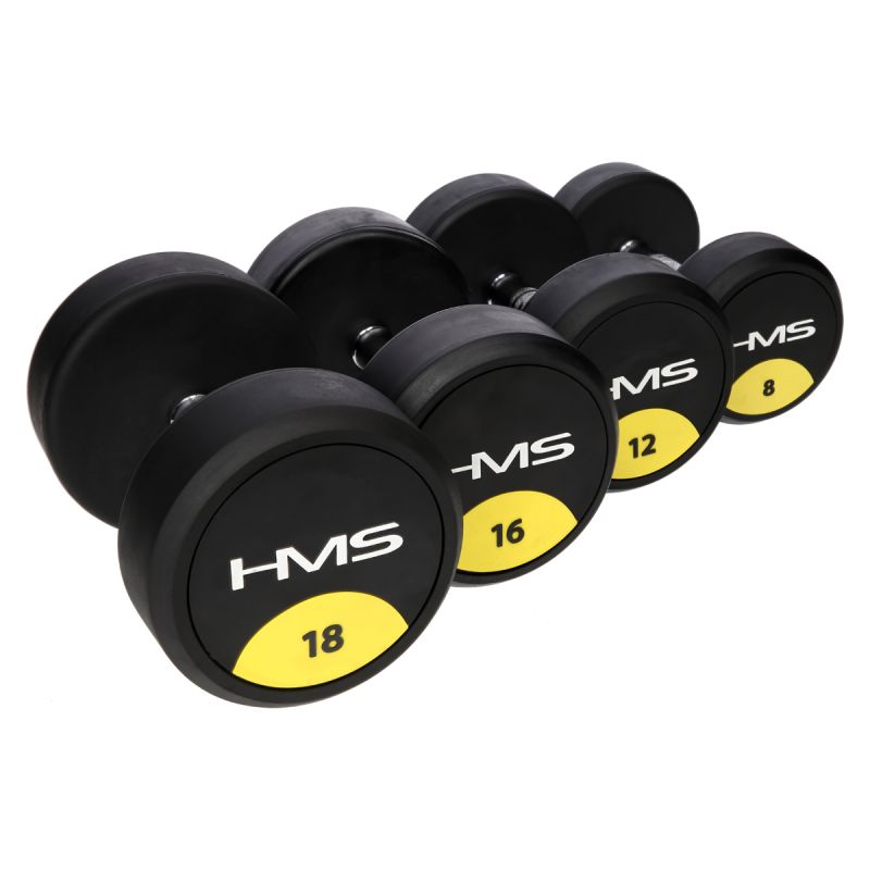 HMS Rubber-coated dumbbell 9kg HG PRO súlyzó 17-66-152