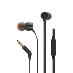 head JBL Tune 110 in-ear headphones with 3.5mm mini jack and remote control - black czarny headsets