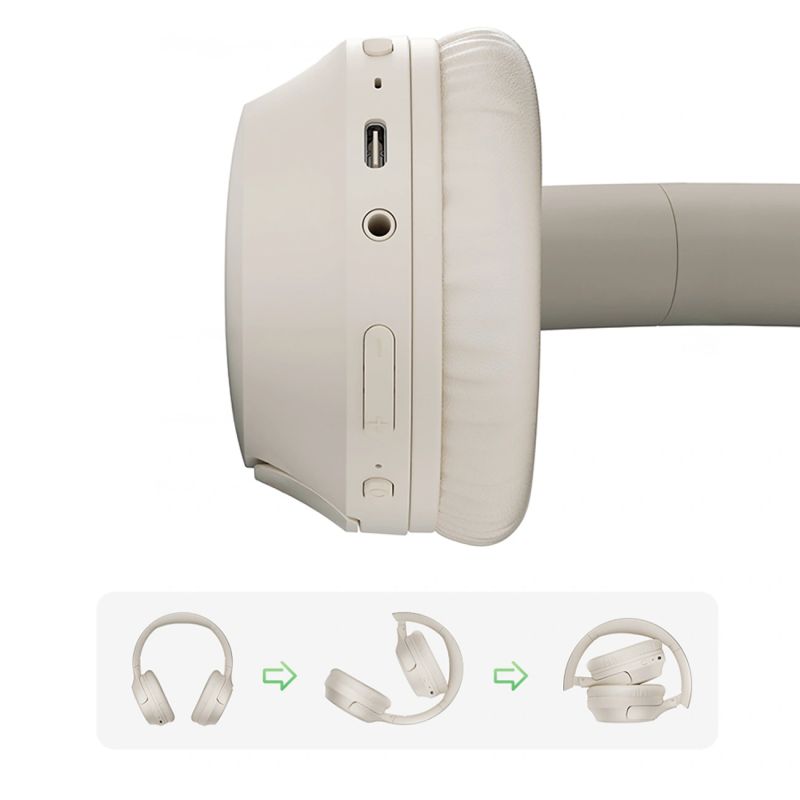 head QCY H2 Pro ENC Bluetooth 5.3 Over-Ear Headphones - White fehér headsets