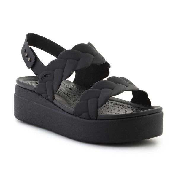 Crocs Brooklyn Woven Low Wedge W 209977-060 sandals Cipő