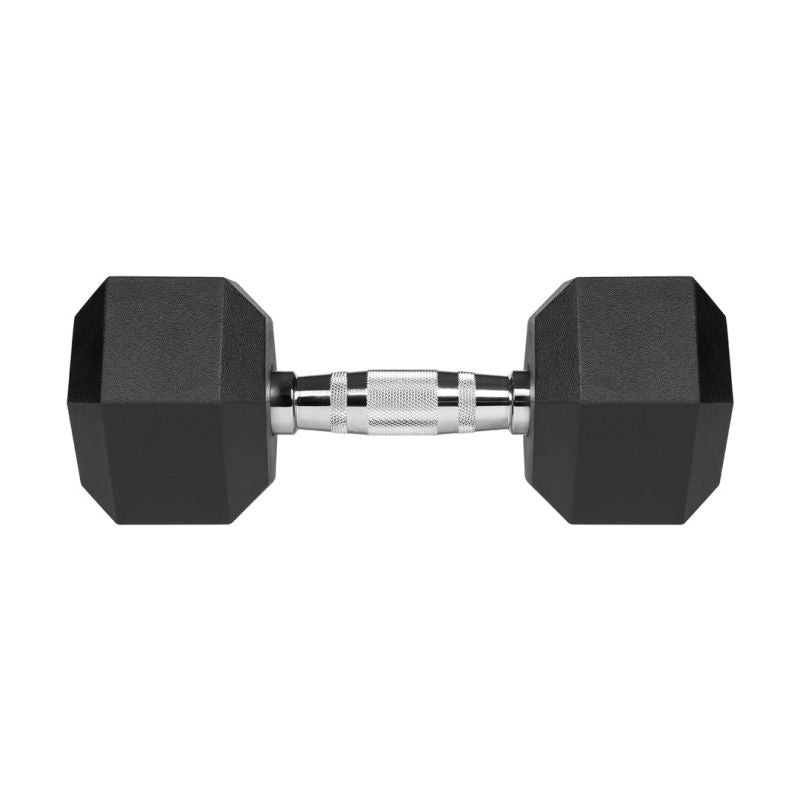 Rebel HEX 2x10 kg rubber-coated cast iron dumbbells ACTIVE edzőfelszerelés RBA-2325-10