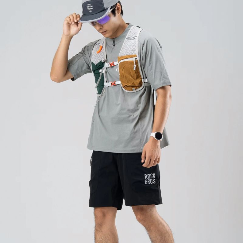 Rockbros with belt size XL - black czarny \ xl short
