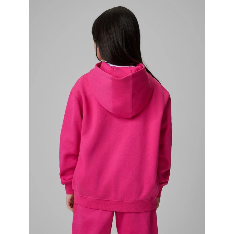 Girls' loose sweatshirt with hood 4F 4FJRSS26TSWSF2715-54S 158/164 sweatshirts
