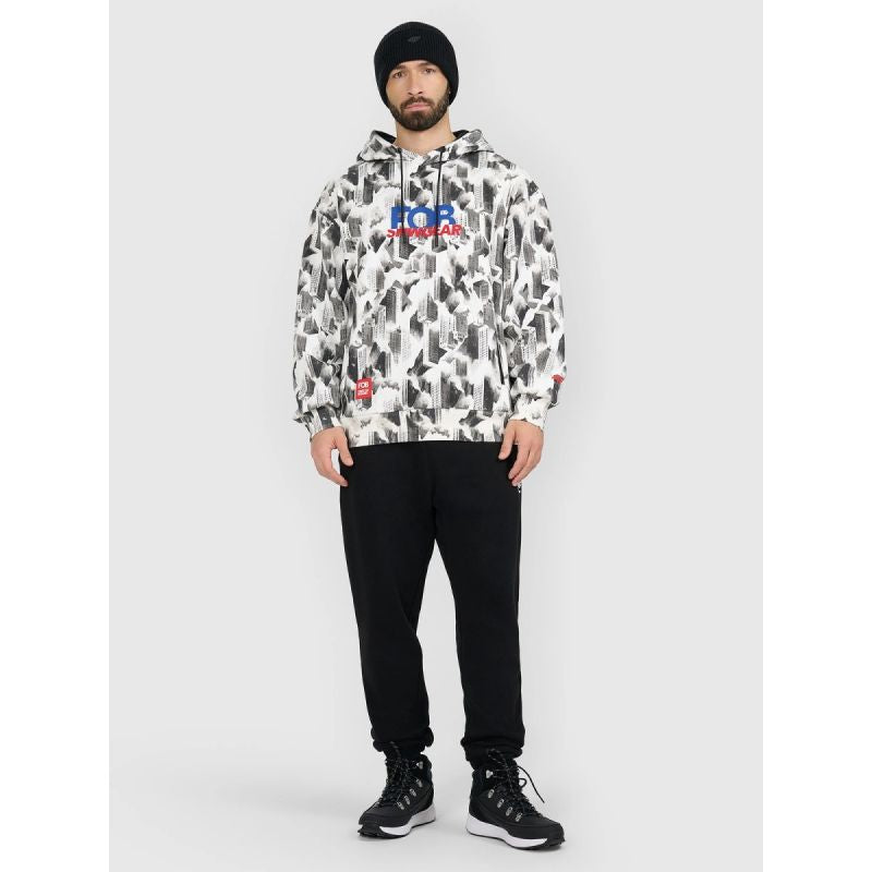 Men's loose hooded sweatshirt 4F 4FRAW25TSWSM2569-91A kapucnis pulóver