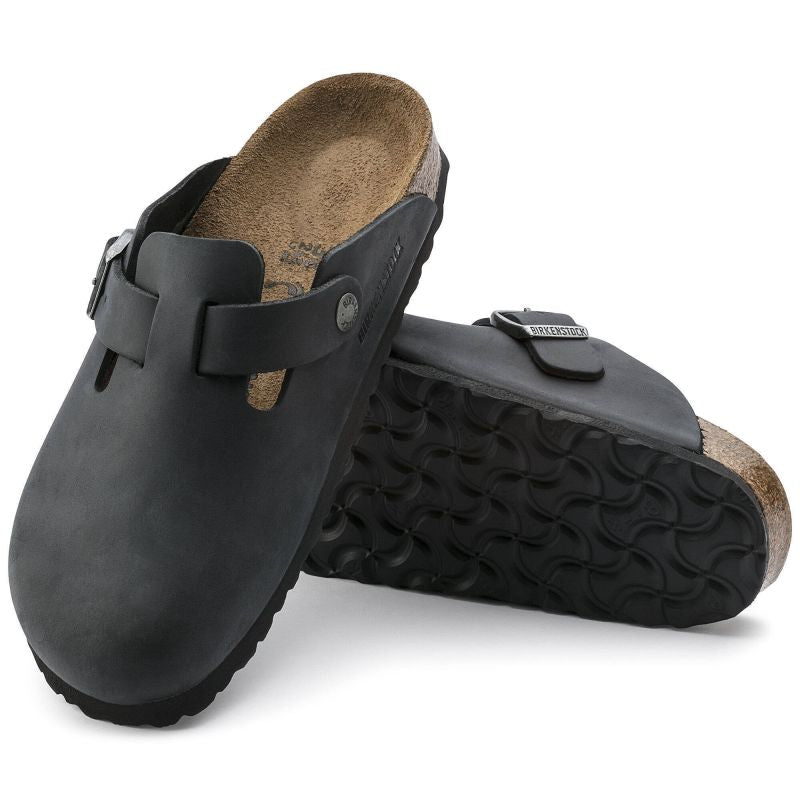 Birkenstock Boston Black women's/men's clogs, oiled leather, narrow slippers (0059463) Kiegészítő