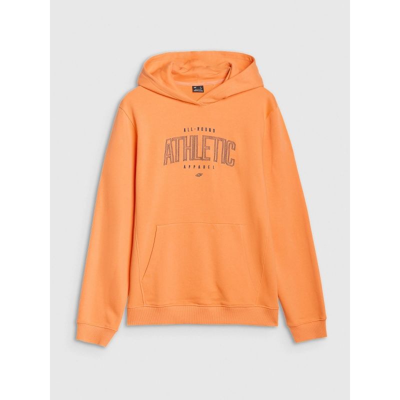 Men's sweatshirt with hood, open, 4F 4FRSS25TSWSM2201-70S kapucnis pulóver