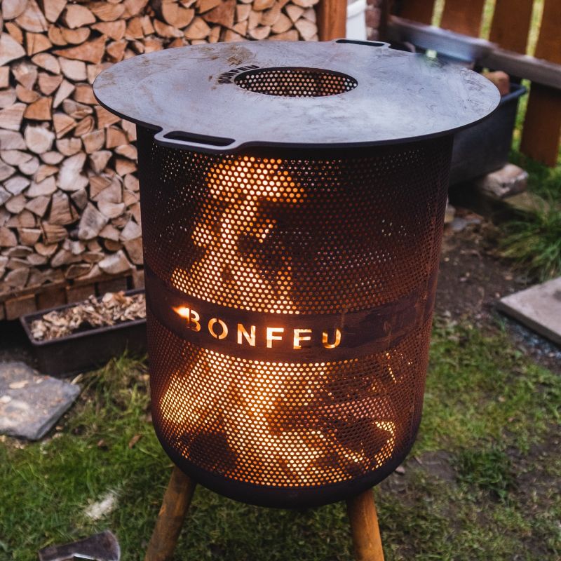 Bonfeu garden fire pit Bonves 45 basket black fekete póló