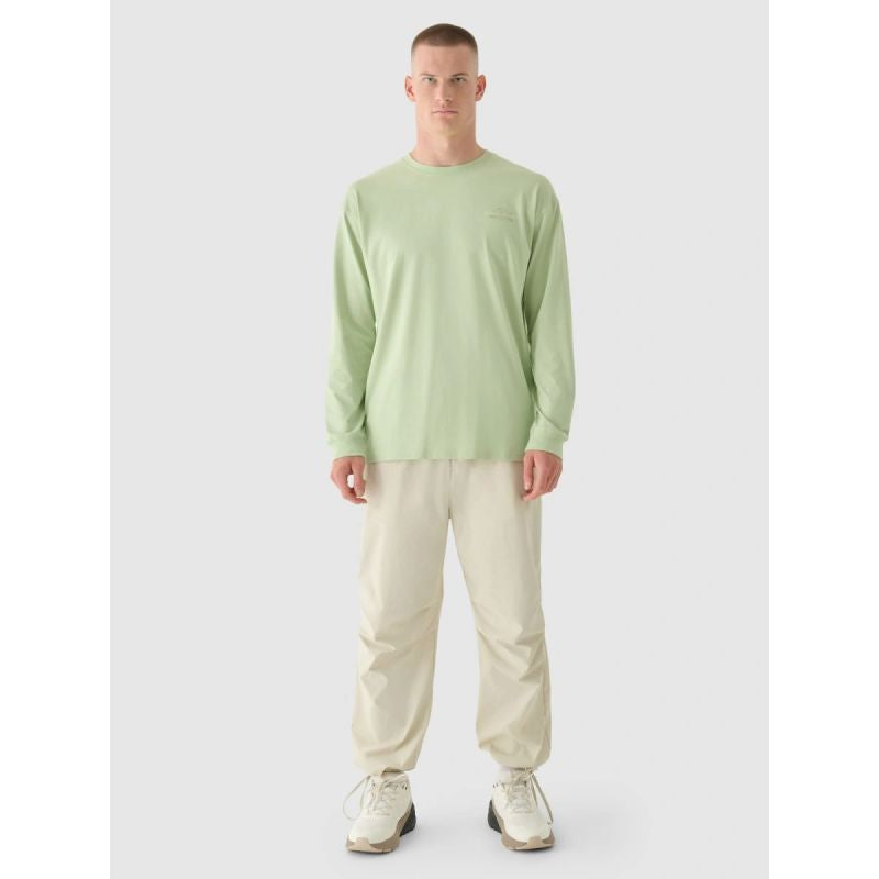 Men's oversize longsleeve with print 4F 4FRAW24TLONM502-44S hosszú ujjú póló