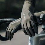Rockbros 16110006003 shock-absorbing cycling gloves size - green and black fekete kesztyű