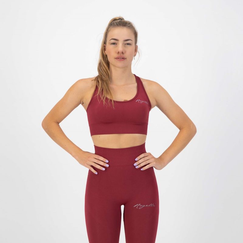 Rogelli TRINITY sports bra bordó sports bras