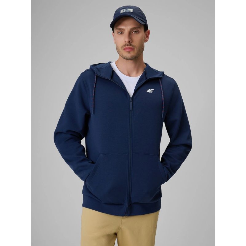 Men's zip-up sweatshirt with hood 4F
