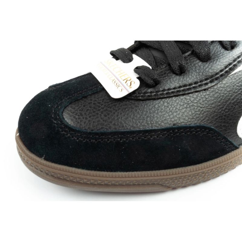 Skechers Kickoff women's sports shoes sneakers black leather Cipő