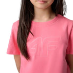 T-shirt for girls 4F F3004 4FJWSS26TTSHF3004 54S rózsaszín clothing