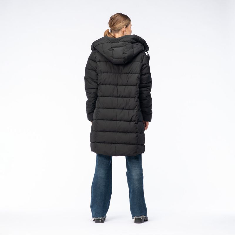 Iguana Quilted Winter Coat Manka W fekete kötött sapka 92800621825