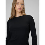 Women's long sleeve slim ribbed knit 4F