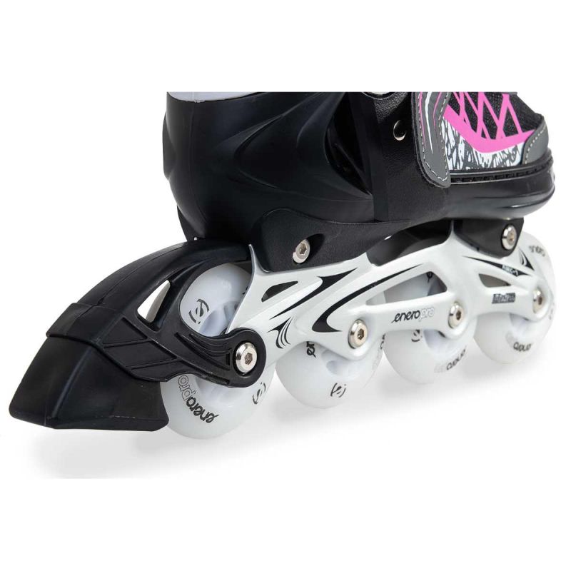 Enero Pro Roller Skates-Roller Skates-Ice Skating 4in1 Led 34-37 Pink-Gray szürke skates, roller skates