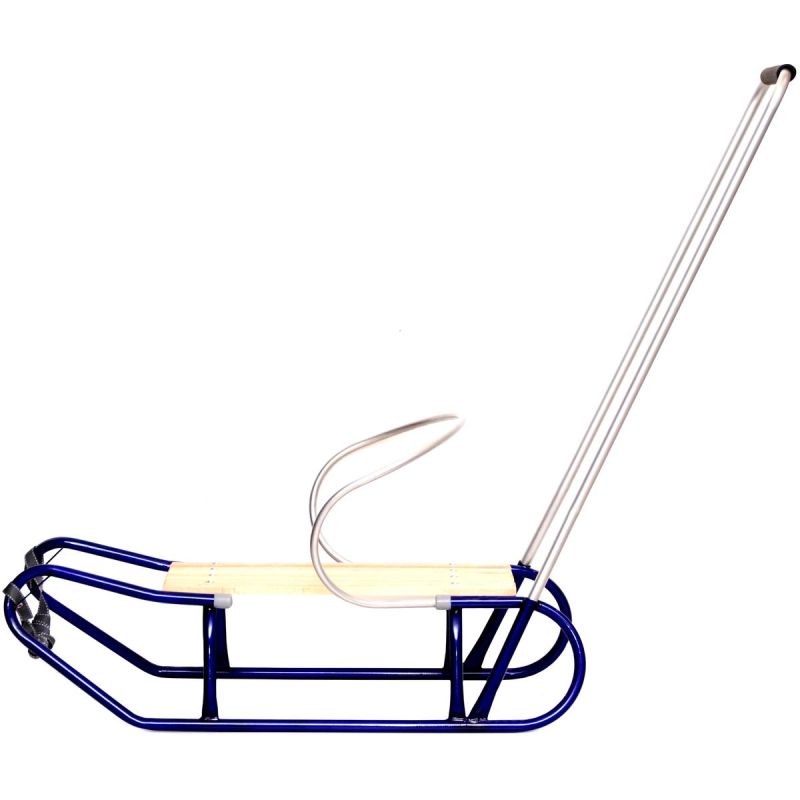 Enero Tomek Metal Sledge With Backrest And Pusher, Blue kék sled