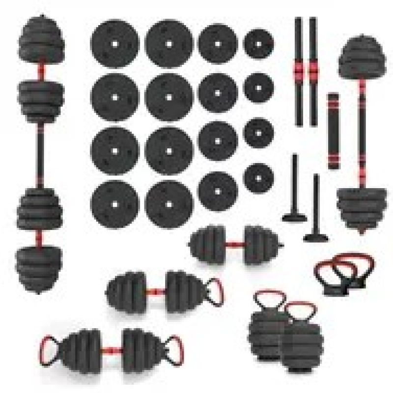 HMS 6-in-1 weight set (barbell, dumbbells and kettlebell) 40kg edzőfelszerelés 17-57-070