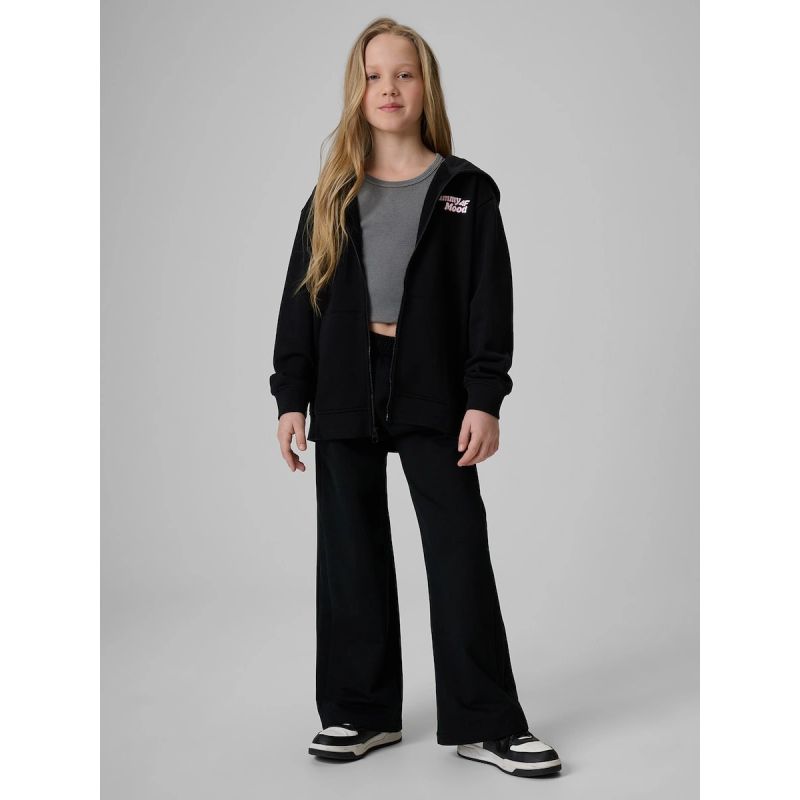 Girls' loose sweatshirt with hood 4F 4FJRSS26TSWSF2902-20S 158/164 kapucnis pulóver
