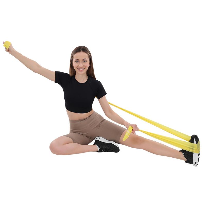 Enero Pro TRAINING TAPE FOR PILATES EXERCISES .25MM 5-8KG YELLOW sárga training equipment, socks tapes