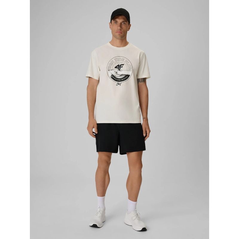 4F Men's regular printed T-shirt póló 4FRSS26TTSHM4298-11S