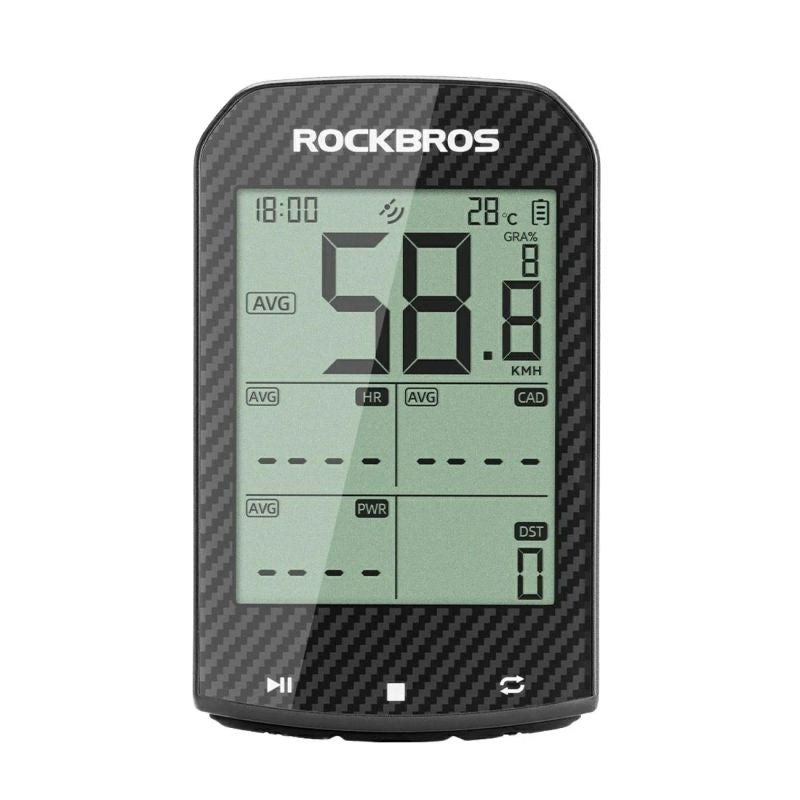 Rockbros M1Pro Bluetooth GPS Bike Computer IPX6 - Black fekete versenyúszó 304004-211786
