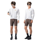 Rockbros Diamond Long Sleeve Cycling Jersey Size M - White biały \ m póló