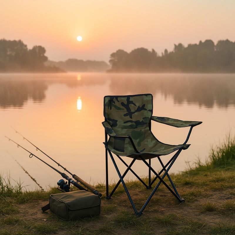 Enero Folding Camping Chair Camuflage Camp tourist equipment, chair