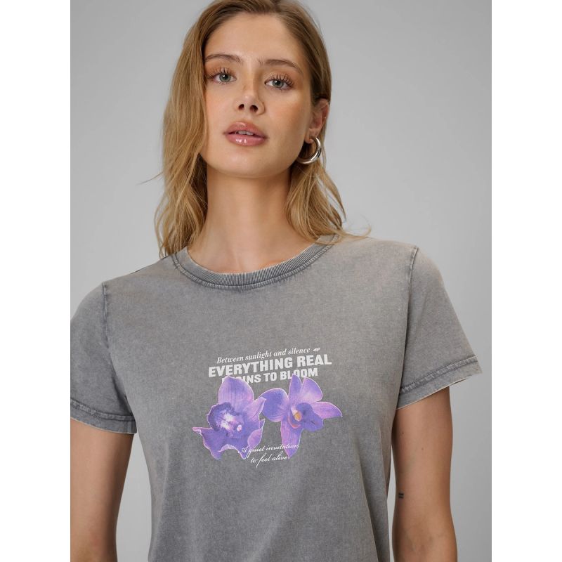 4F Women's regular printed T-shirt póló 4FRSS26TTSHF4513-27S