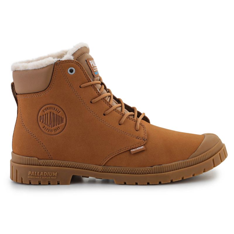 Palladium sp20 Cuff Leather Waterproof WL M 79067-257-M Mahogany shoes Cipő