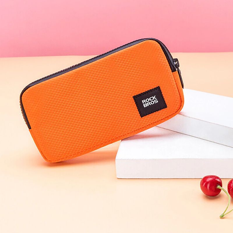 Rockbros bicycle bag 30990043004 for phone, keys, wallet 0.15 l - orange jasnopomarańczowy wallets