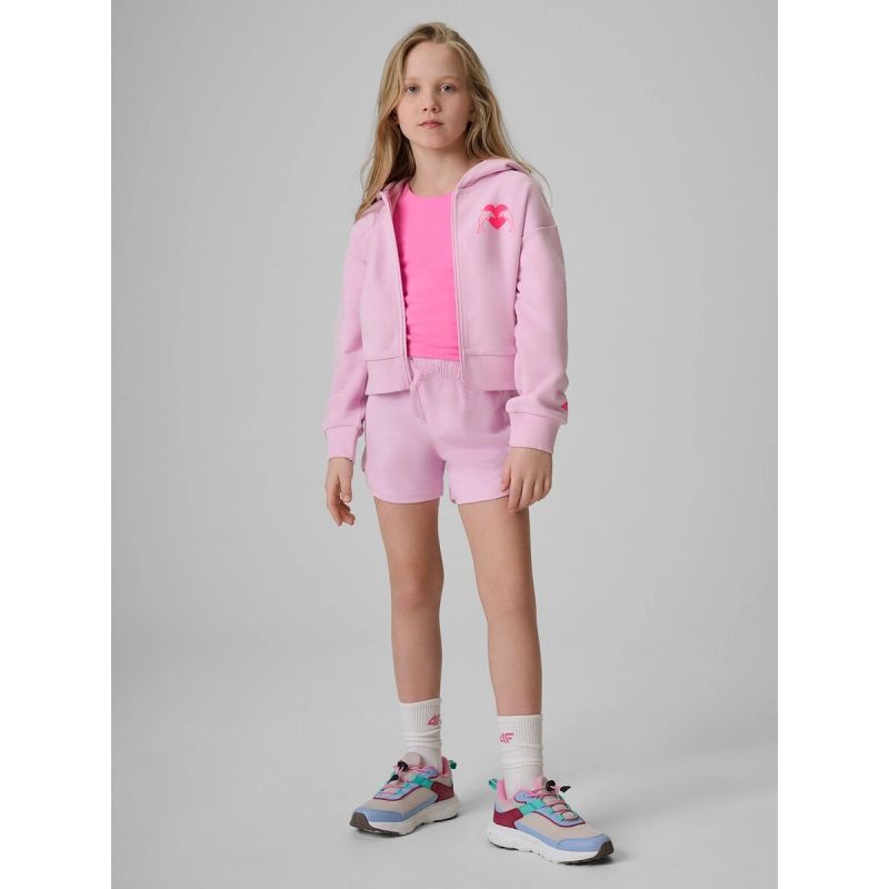 Girls' loose sweatshirt with hood 4F