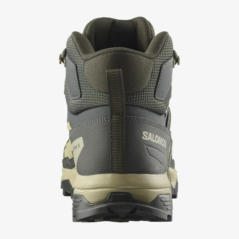 Salomon X Ultra 5 Mid GTX hiking - peat/gray green/blue szürke utcai cipő
