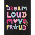 4F Girls' loose T-shirt with print 158/164 póló