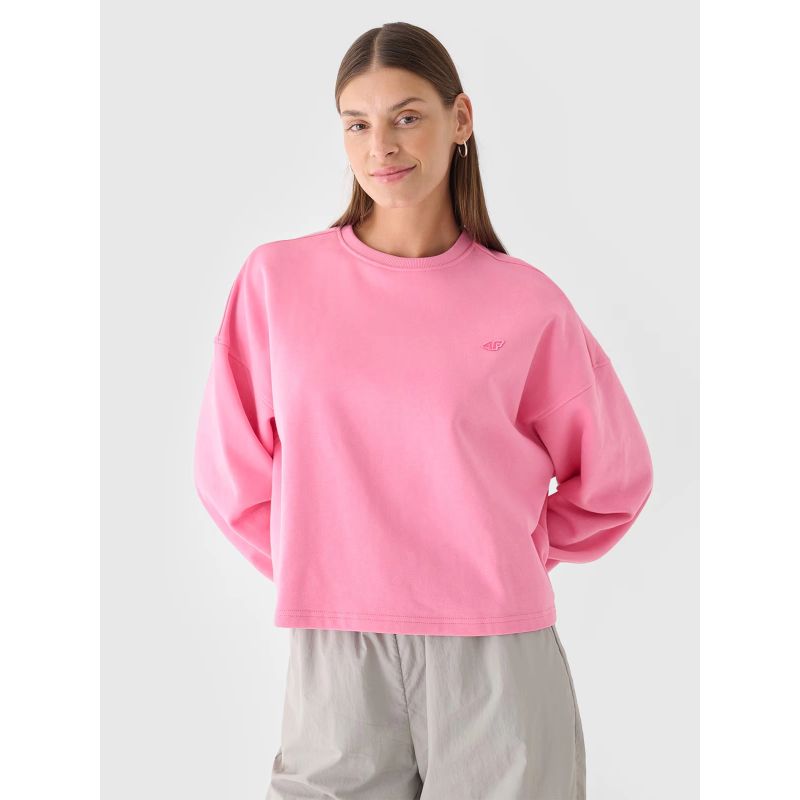 4f Women's sweatshirt without zipper and hood 4FWAW24TSWSF1305-54S General