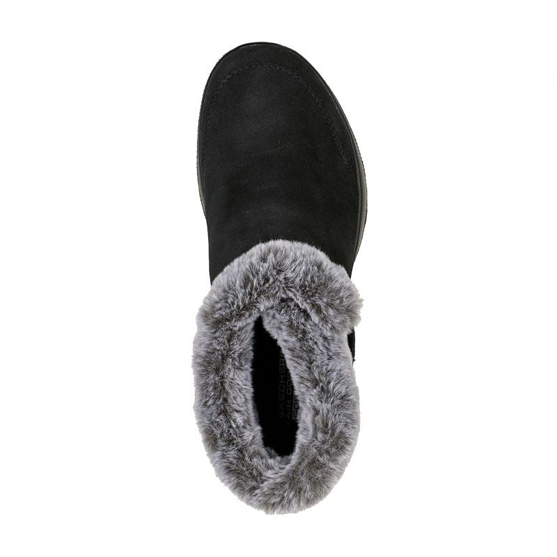 Skechers ON-THE-GO JOY FIRST GLANCE Women's Winter Boots in Suede Leather with Fur, Black (144041-BKGY) Cipő