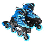 NH18192A 4in1 BLACK-BLUE SIZE L(39-43) ROLLER SKATES WITH HOCKEY SLEEVE NILS EXTREME kék görkorcsolya