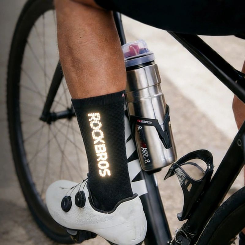 Rockbros 490067002 Reflective Cycling Socks S - Black s \ czarny zokni