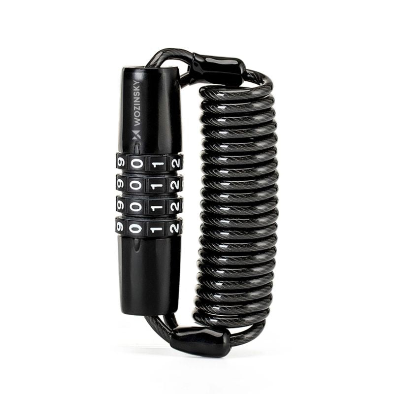 Wozinsky WBN-01R bicycle lock for a bicycle helmet, waterproof, 4-digit combination - black fekete sisak 304004-199008
