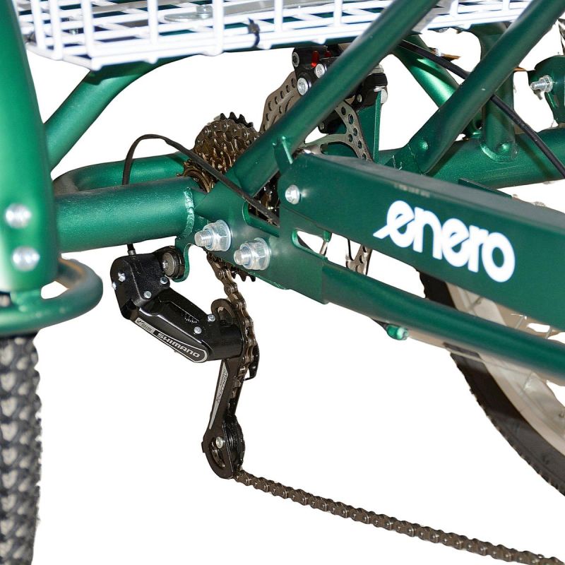 3-Wheel Folding Bike 24 Green Shimano 7-Speed
