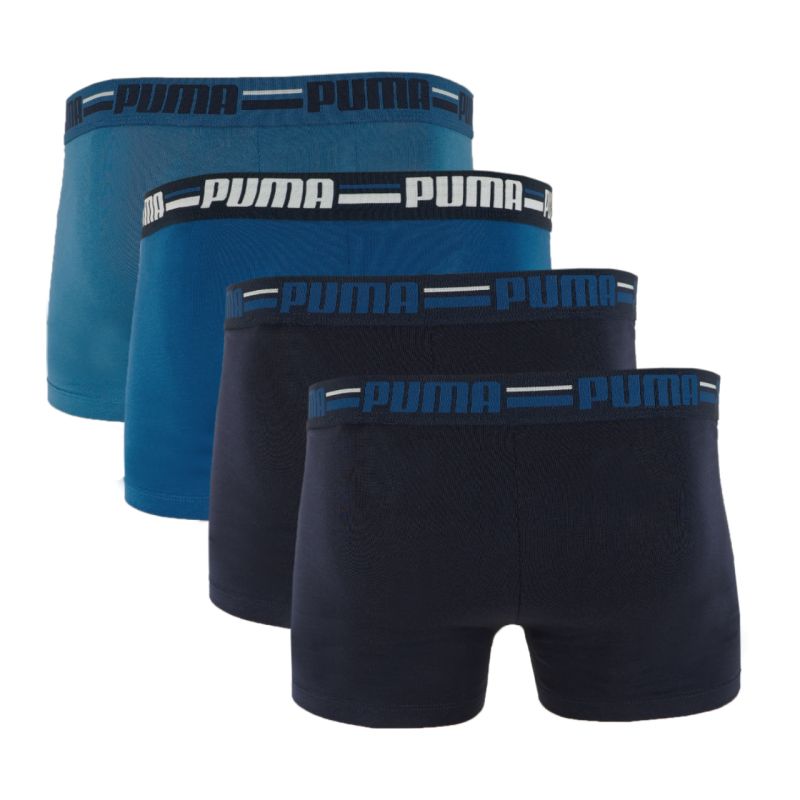 Puma Brand Elastic Men's Boxer 4-Pack Navy/Blue 938197 kék short