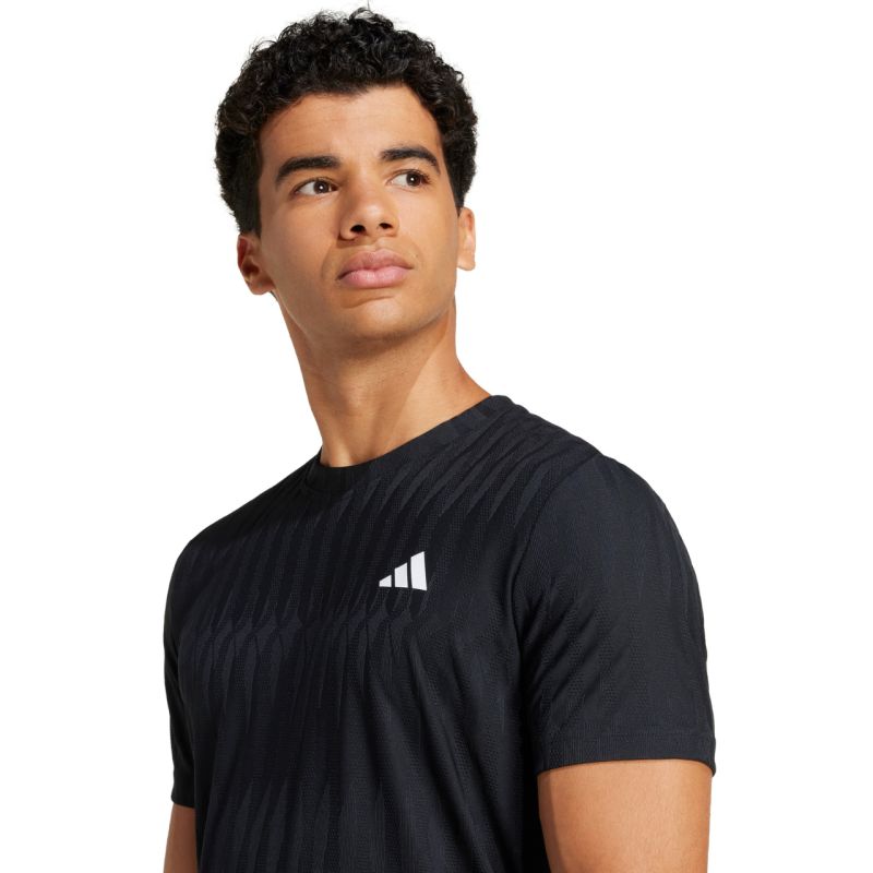 Men's adidas Tennis Climacool+ AirChill FreeLift Tee black JF8459 fekete póló