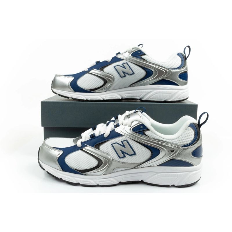 New Balance 408 men's sports sneakers fashionable comfortable white ezüst cipő