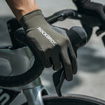 Rockbros cycling gloves spring/summer/autumn, full, size: S - green zielony \ s kesztyű