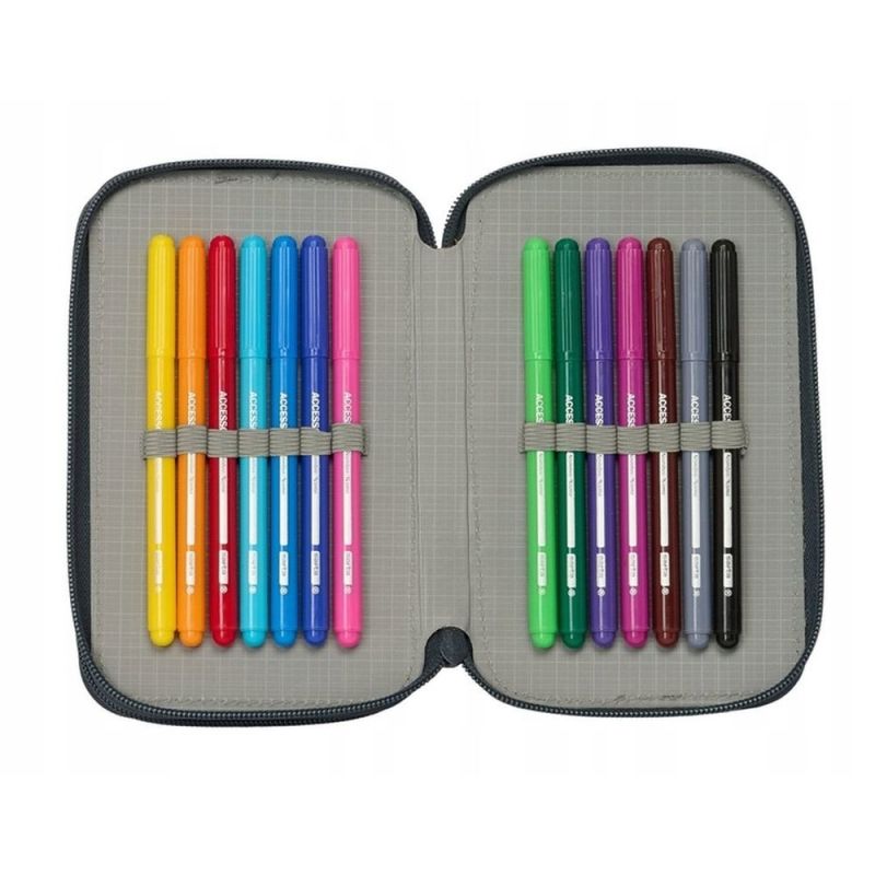 Sportmania Real Madrid pencil case with equipment triple filled pencil case 37 pcs 412557857 Kiegészítő