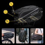 Wozinsky Bike Trunk with Long Strap and Expandable Side Pockets - Black fekete táska 304004-200626