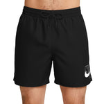 Nike Logo Lap 5" Volley Swim Shorts, Black, fekete rövidnadrág NESSG574001